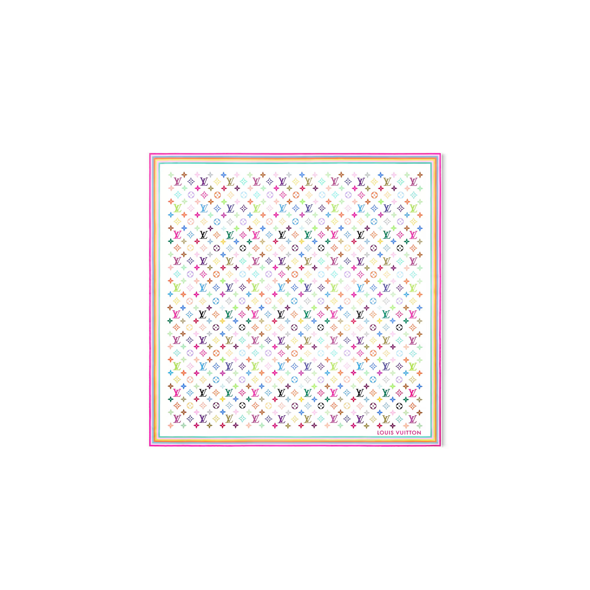 LOUIS VUITTON SCARF MURAKAMI LV X TM MONOGRAM MULTICOLOR SQUARE 90 M94967 (90*90cm)